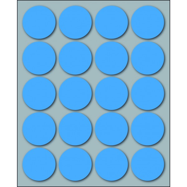 Etichette adesive in fogli - multiuso rotonde colore blu