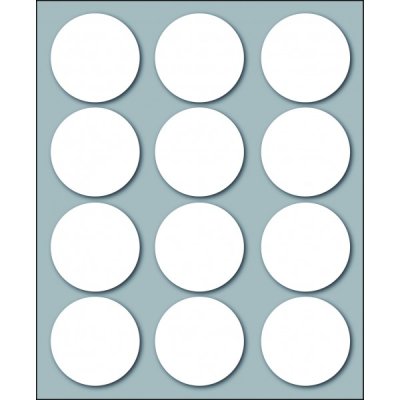 Etichette adesive in fogli - multiuso rotonde colore bianco