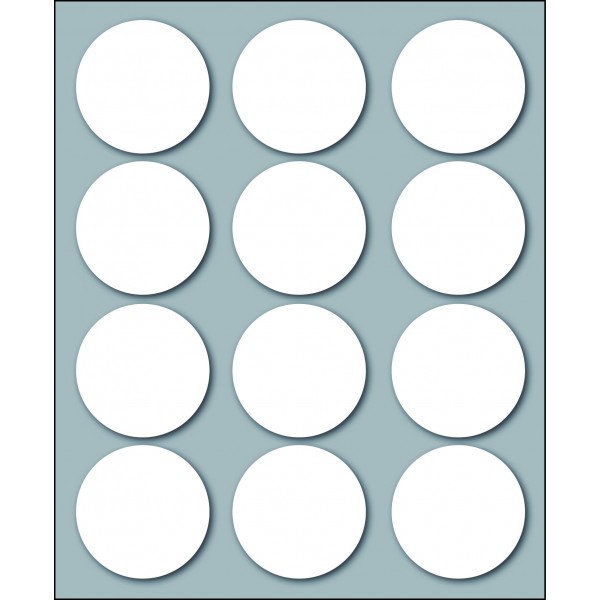 Etichette adesive in fogli - multiuso rotonde colore bianco