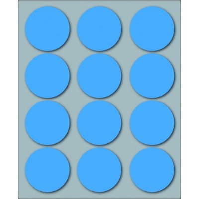Etichette adesive in fogli - multiuso rotonde colore blu