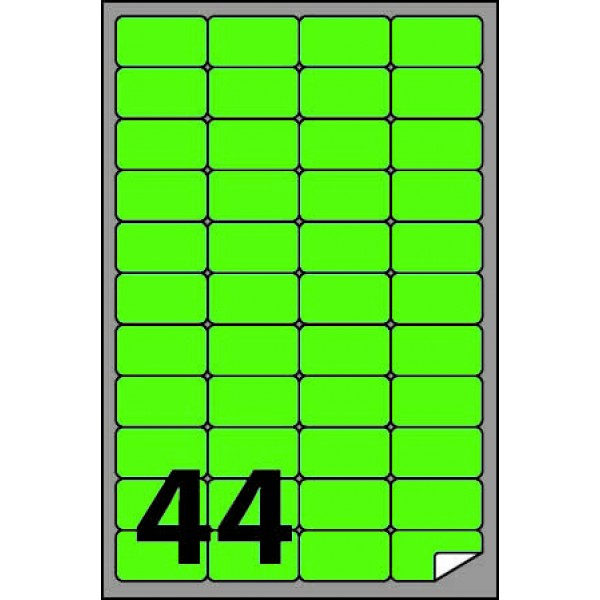 Etichette adesive in fogli a4 - rettangolare colore verde
