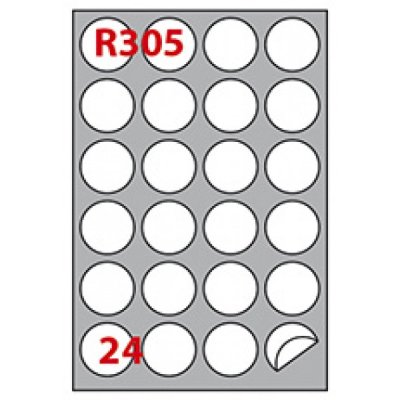 Etichette adesive in fogli a4 - rotonde grammatura 70gr