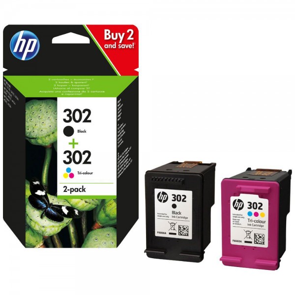Cartuccia Multipack HP 302 (X4D37AE) originale Nero/Tricromia