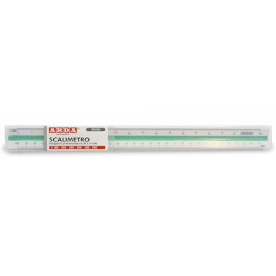 Scalimetro 30cm isotek uso edilizia colore bianco