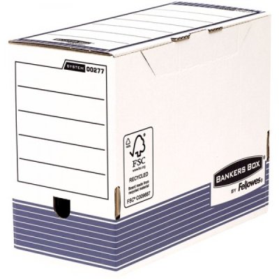 Bankers box system - scatola archivio colore bianco, blu