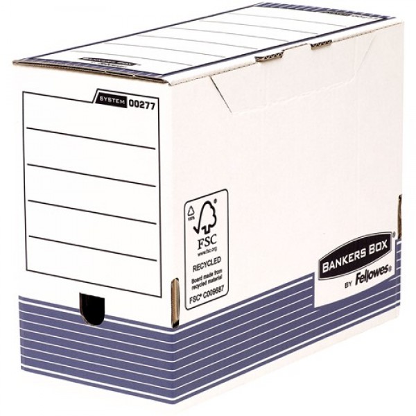 Bankers box system - scatola archivio colore bianco, blu