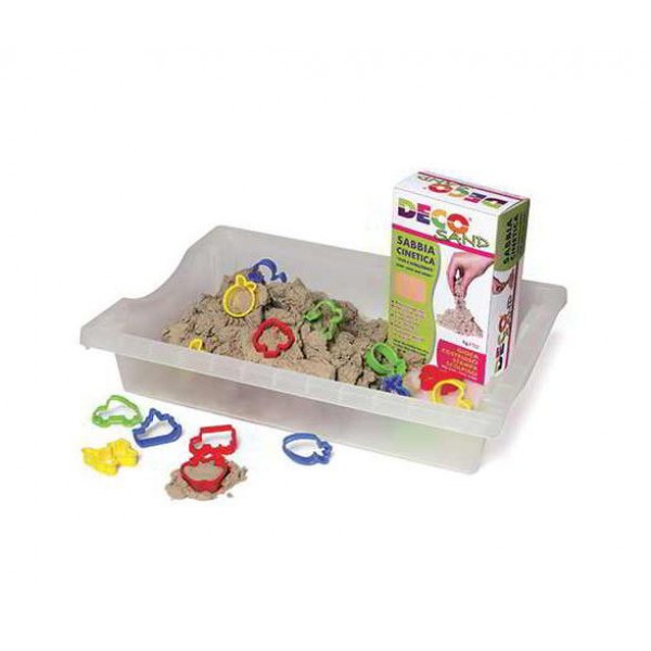 Set sabbia cinetica deco sand 1kg e 16 formine