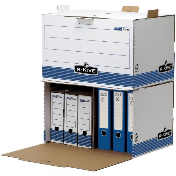 Bankers box system - scatola archivio colore bianco, blu