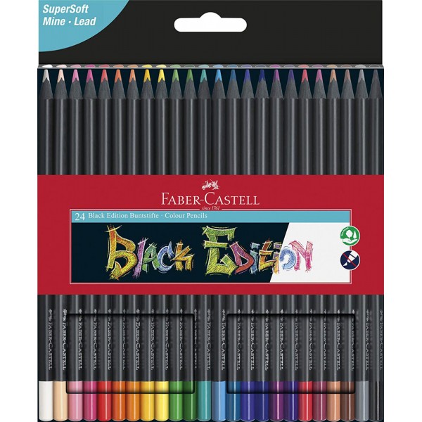 Black edition - astuccio pastelli eco colore assortiti