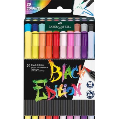 Black edition - astuccio pennarelli brush colore assortiti