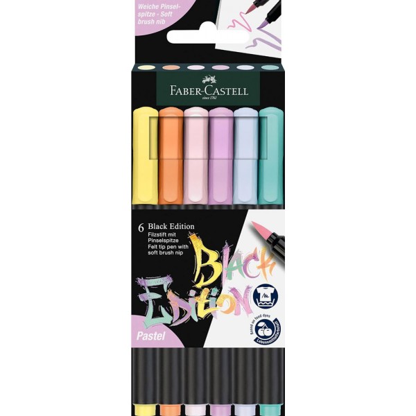 Black edition - astuccio pennarelli brush colore assortiti