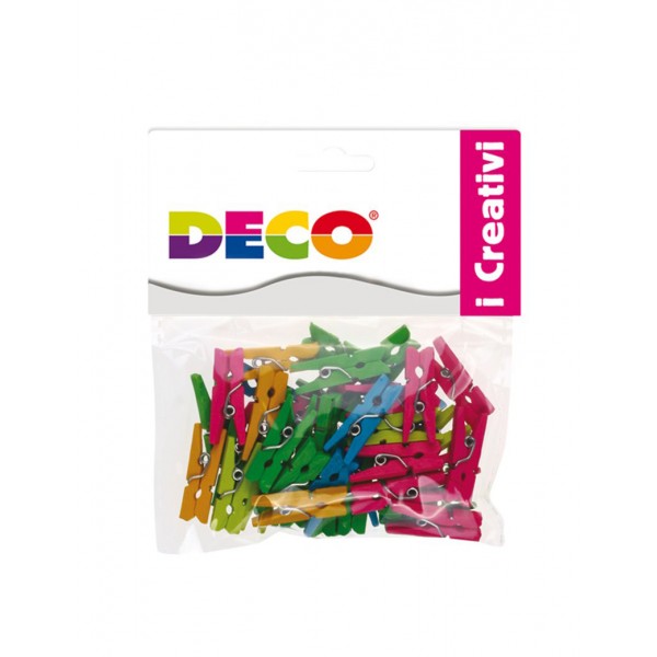Mollettine di legno 25mm colore neon