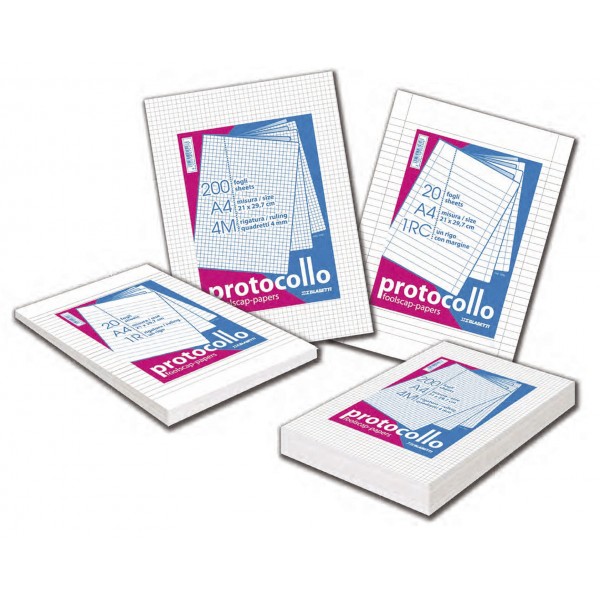 Fogli protocollo colore bianco grammatura 60gr