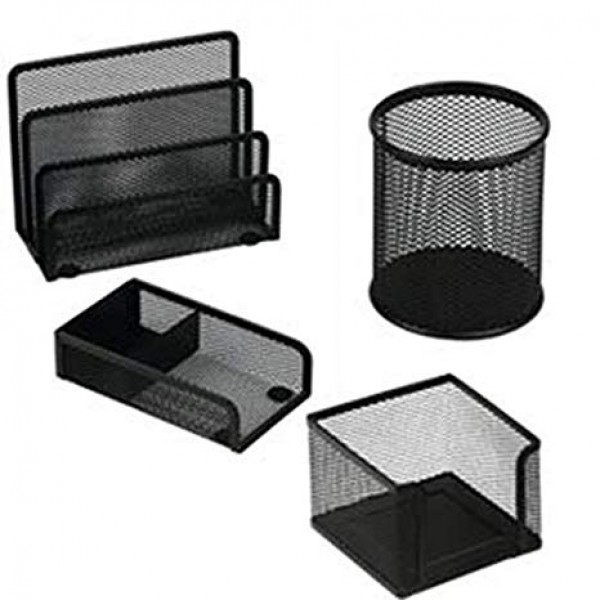 Set scrivania 4pz colore nero