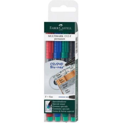Multimark 1513 f - marcatore permanente colore blu, nero, rosso, verde tipo punta conica