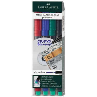 Multimark 1525 m - marcatore permanente colore blu, nero, rosso, verde tipo punta conica