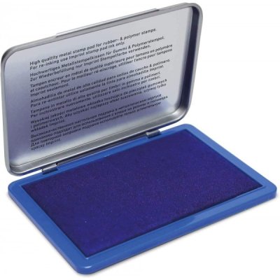 Cuscinetto per timbri manuali colore blu