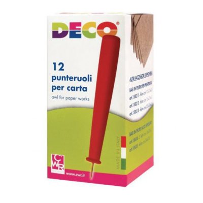 Punteruoli 9cm per carta colore rosso