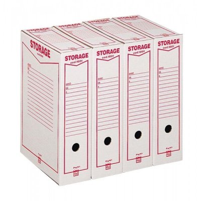 Storage - scatola archivio colore bianco, rosso