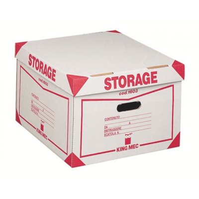 Storage - contenitore con coperchio colore bianco, rosso