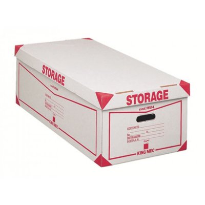 Storage - contenitore con coperchio colore bianco, rosso