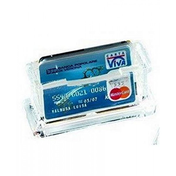 Porta biglietti da visita lebez, 1 scomparto, 11,5x5x5,4,5cm colore trasparente