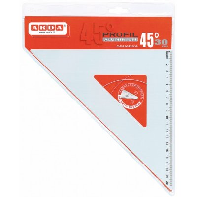 Squadra 45° profil 35cm colore alluminio