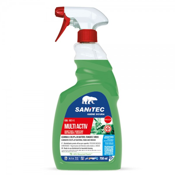 SANITEC disinfettante a base alcolica, multiuso e pronto all'uso