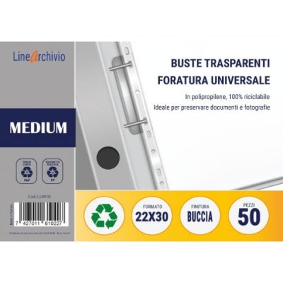 Medium - buste forate colore trasparente