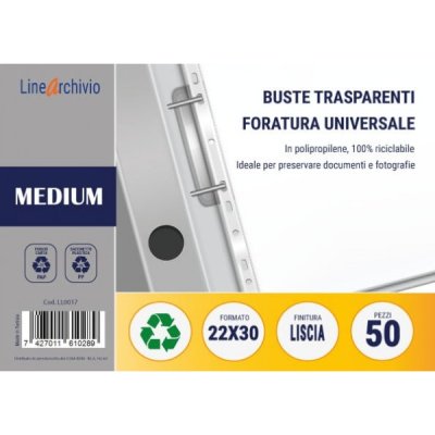 Medium - buste forate colore trasparente