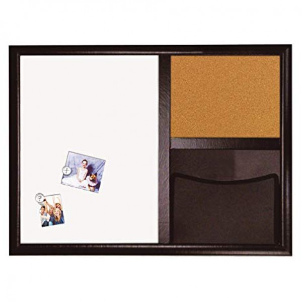 Combi envision cork - lavagna magnetica combinata colore bianco, nero, sughero