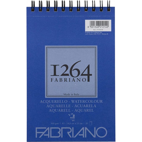 Fabriano 1264 watercolour - libro per schizzi grammatura 300gr