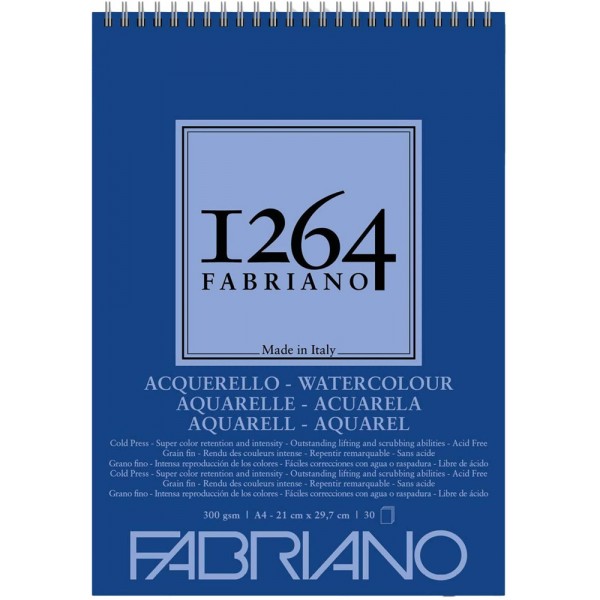 Fabriano 1264 watercolour - libro per schizzi grammatura 300gr