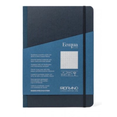 Ecoqua plus fabric - taccuino colore blu grammatura 90gr