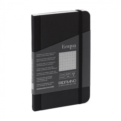 Ecoqua plus fabric - taccuino colore nero grammatura 90gr