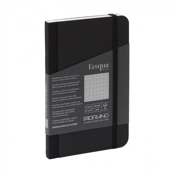 Ecoqua plus fabric - taccuino colore nero grammatura 90gr