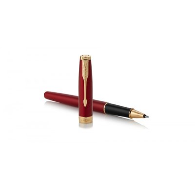 Sonnet red lacquer gt - penna roller colore nero tipo punta conica