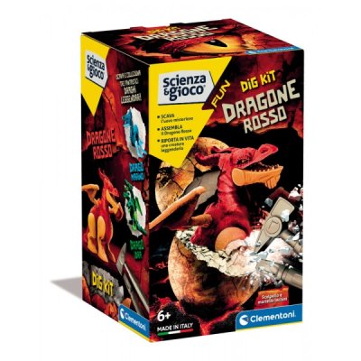 Scienza e gioco fun - dig kit dragone rosso