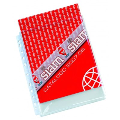Buste forate con soffietto 23,5x30,5cm colore trasparente