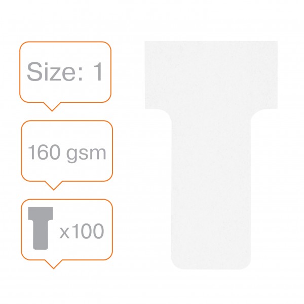 Schede t-card 1 bianche per planner colore bianco