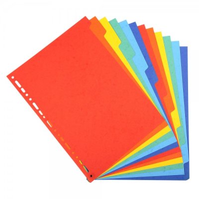 Intercalari carta 12 tasti, col .assortiti colore assortiti grammatura 220gr