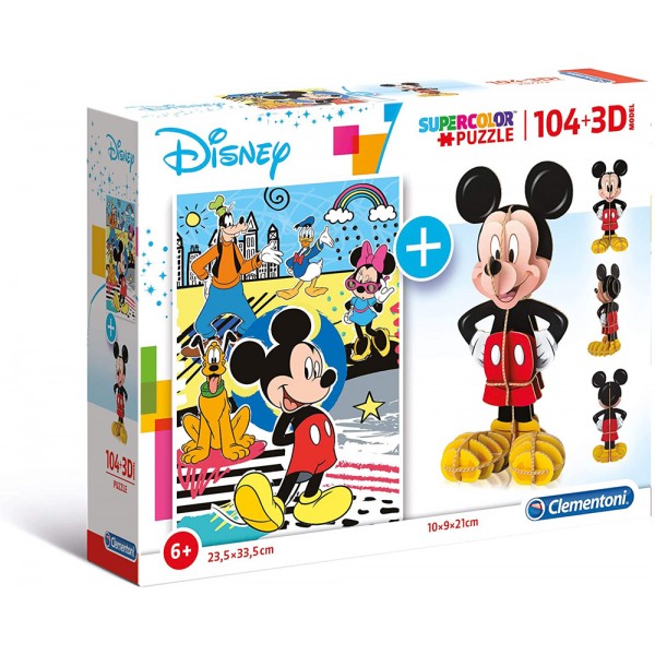 Topolino - puzzle 104 + 3d