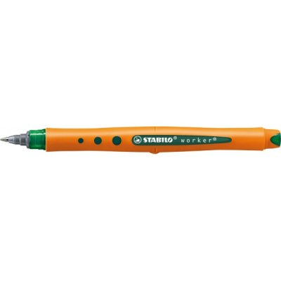 Worker+ - penna roller colore verde tipo punta conica