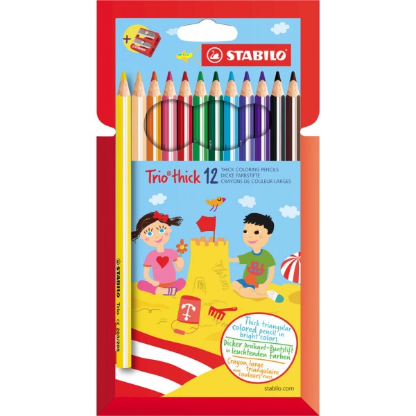 Astuccio pastelli trio thick colore assortiti