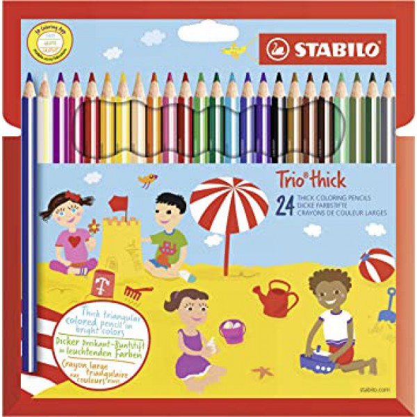 Astuccio pastelli trio thick colore assortiti