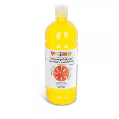 Tempera in bottiglia colore giallo primario