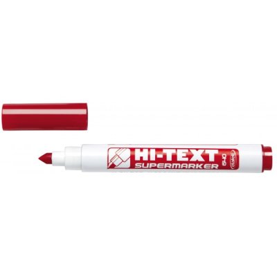 Hi-text 640 supermarker - marcatore permanente colore rosso tipo punta conica