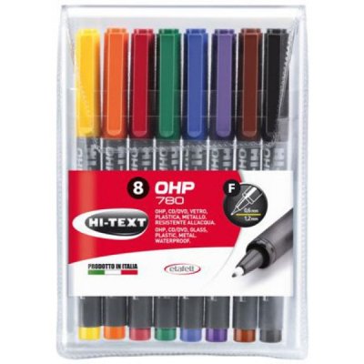 Hi-text 780 ohp - marcatore permanente colore assortiti tipo punta conica