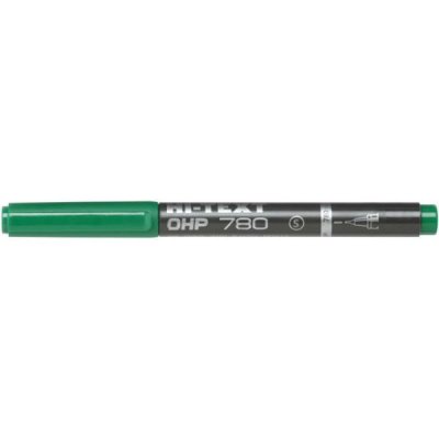 Hi-text 780 ohp - marcatore permanente colore verde tipo punta conica