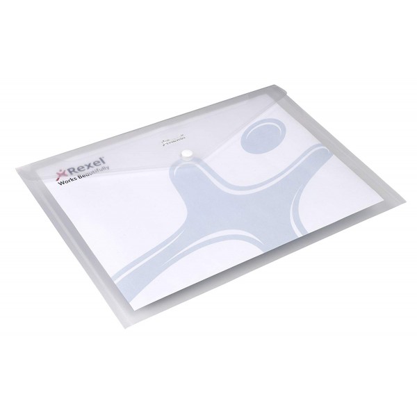 Busta con bottone ice a5 - 15x21cm colore trasparente